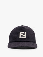 Fendi Denim baseball hat with logo embroidery - Nero