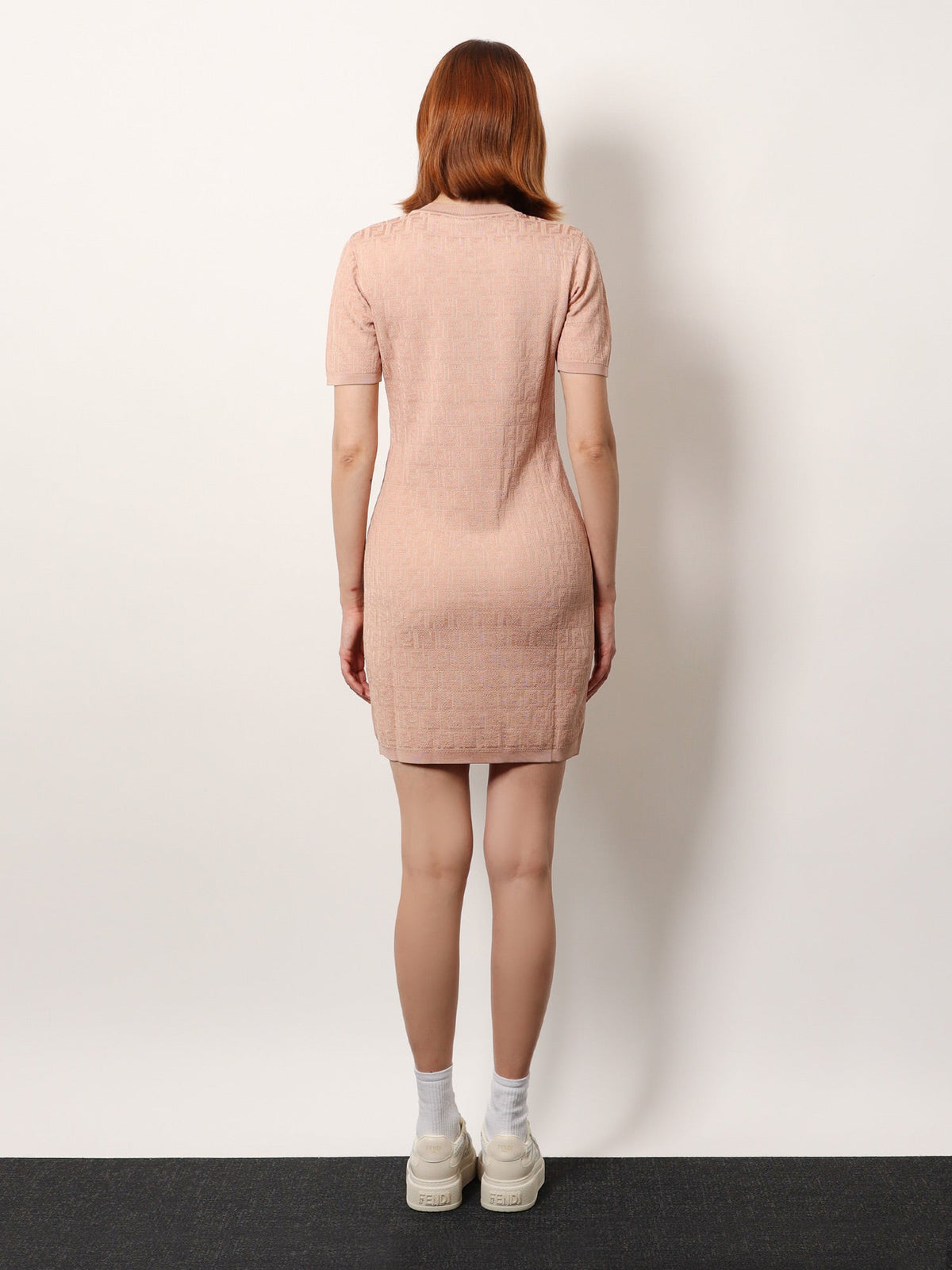 Fendi FF cotton and viscose dress - Pink Salt-25
