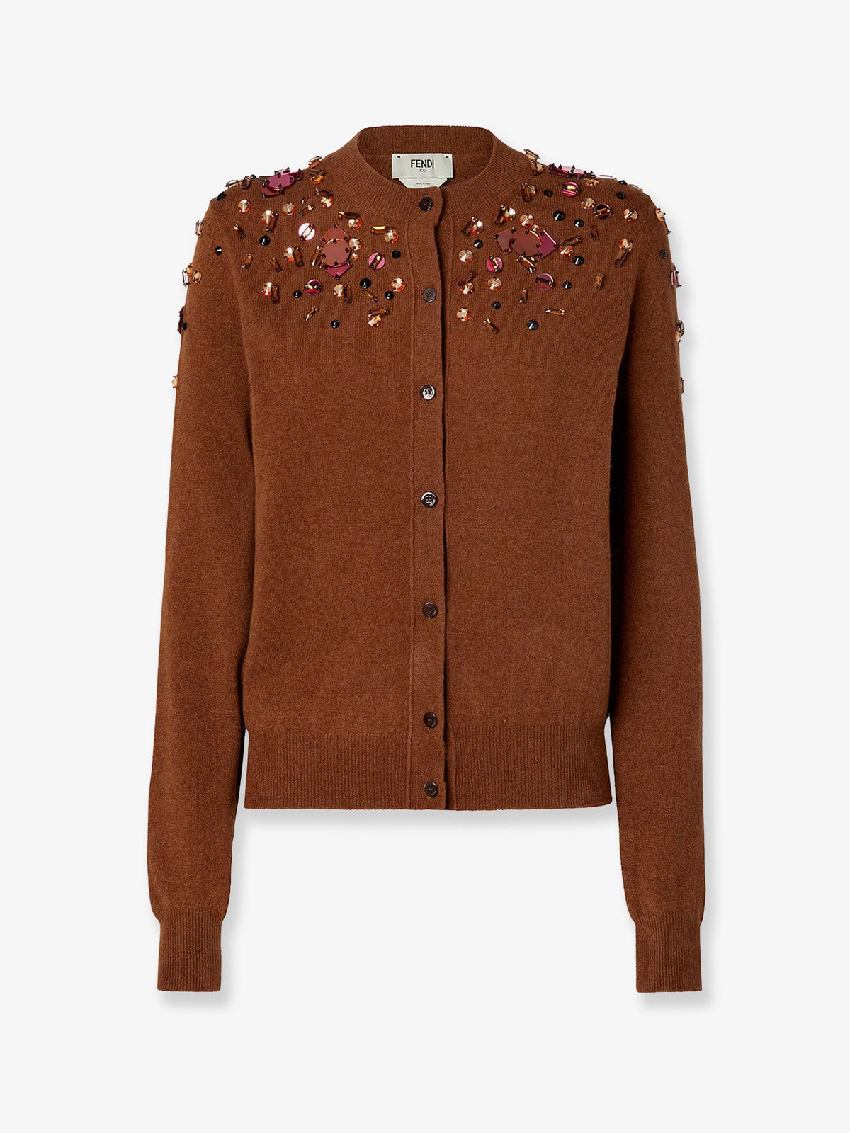Fendi Wool and cashmere cardigan - Rust-25
