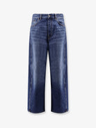 Givenchy Twisted stone-washed denim jeans - Dark Blue