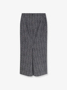Givenchy Herringbone motif cotton skirt - Antracite