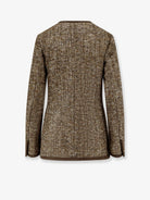 Golden Goose Deluxe Brand Boxy Fit wool blend blazer - Turkish Coffee