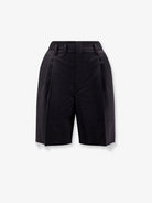 Maison Margiela Striped virgin wool shorts - Black/Blue