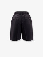 Maison Margiela Striped virgin wool shorts - Black/Blue