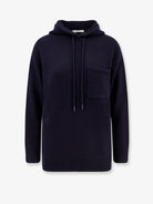 Max Mara Liana cashmere and wool hooded sweater - Blu Marino