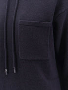Max Mara Liana cashmere and wool hooded sweater - Blu Marino