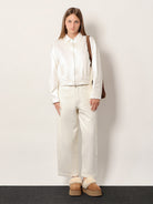 Max Mara Filovia jogger silk and cotton trousers - Bianco