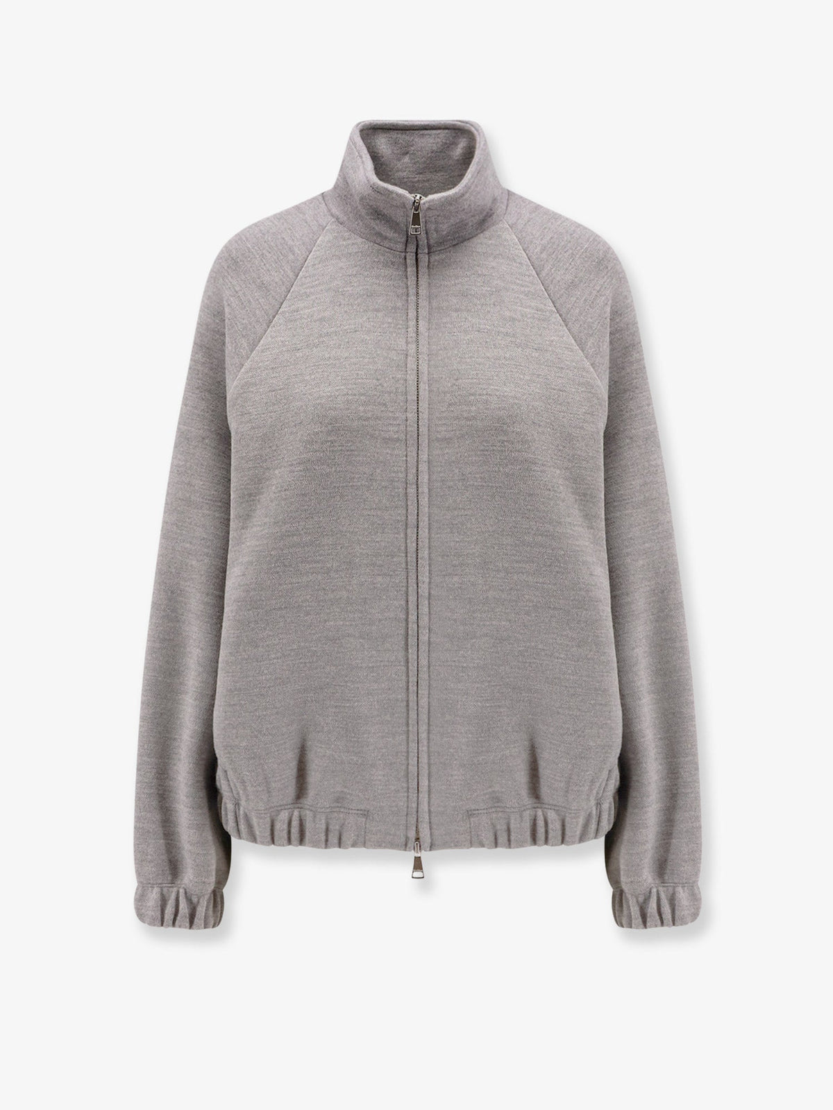 Max Mara Frine Double Wool-Cotton sweatshirt - Grigio Chiaro