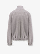 Max Mara Frine Double Wool-Cotton sweatshirt - Grigio Chiaro