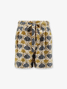 Max Mara Metello multicolor silk shorts - Senape