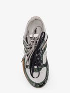 Miu Miu Gymnasium technical fabric and python-print Aisley sneakers - Nube + Abete