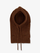 MM6 Maison Margiela Wool blend balaclava with distressed effect - Brown Melange