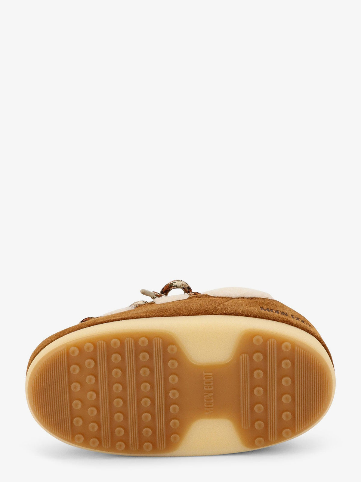 Moon Boot Shearling and suede slip-on - Whisky Off White