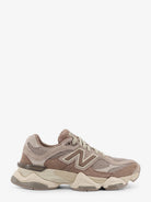 New Balance 9060 mesh and suede low-top sneakers - Mushroom