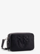 Pinko Carrie leather shoulder bag - Nero