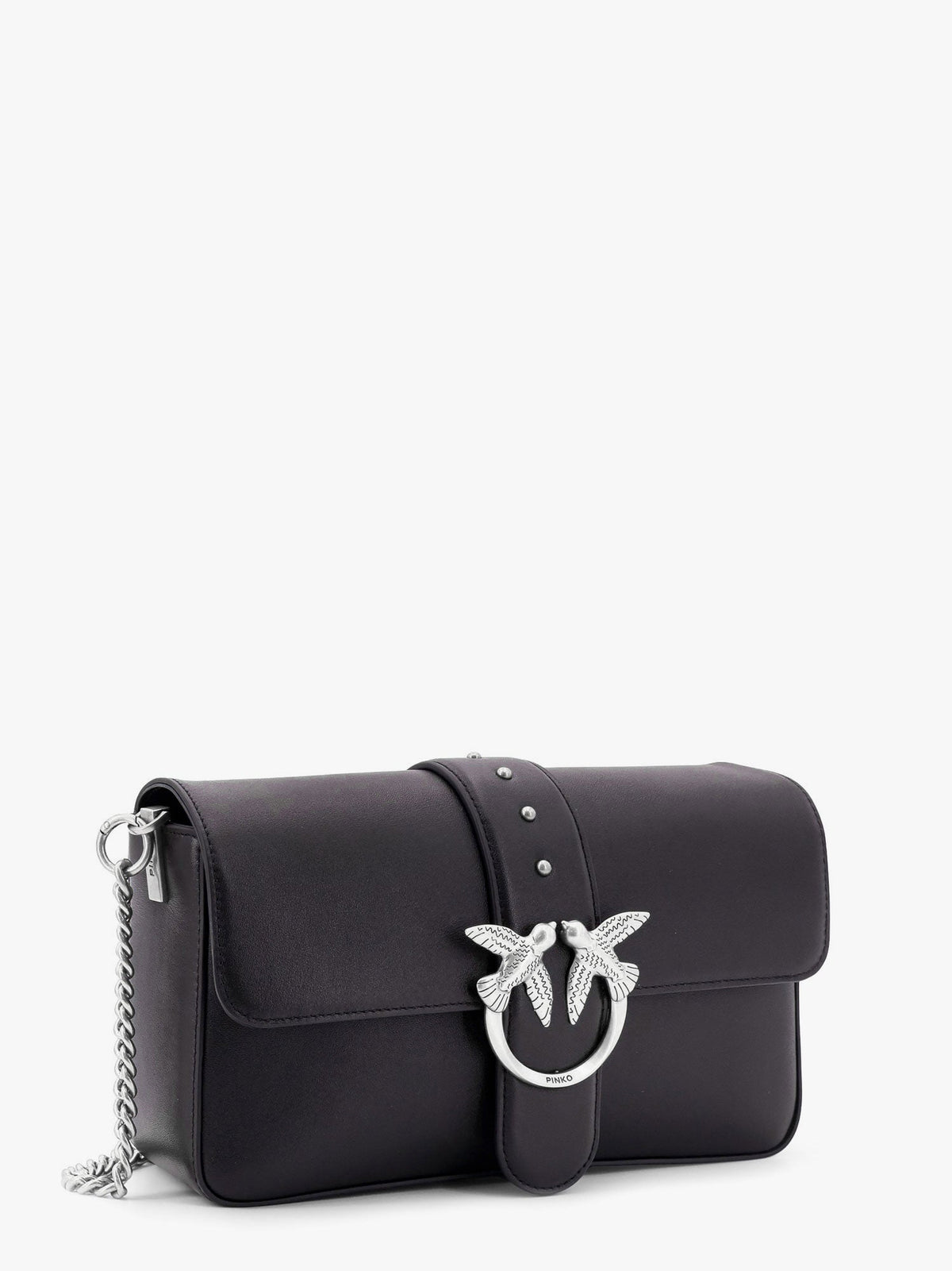 Pinko Love one classic leather shoulder bag - Nero