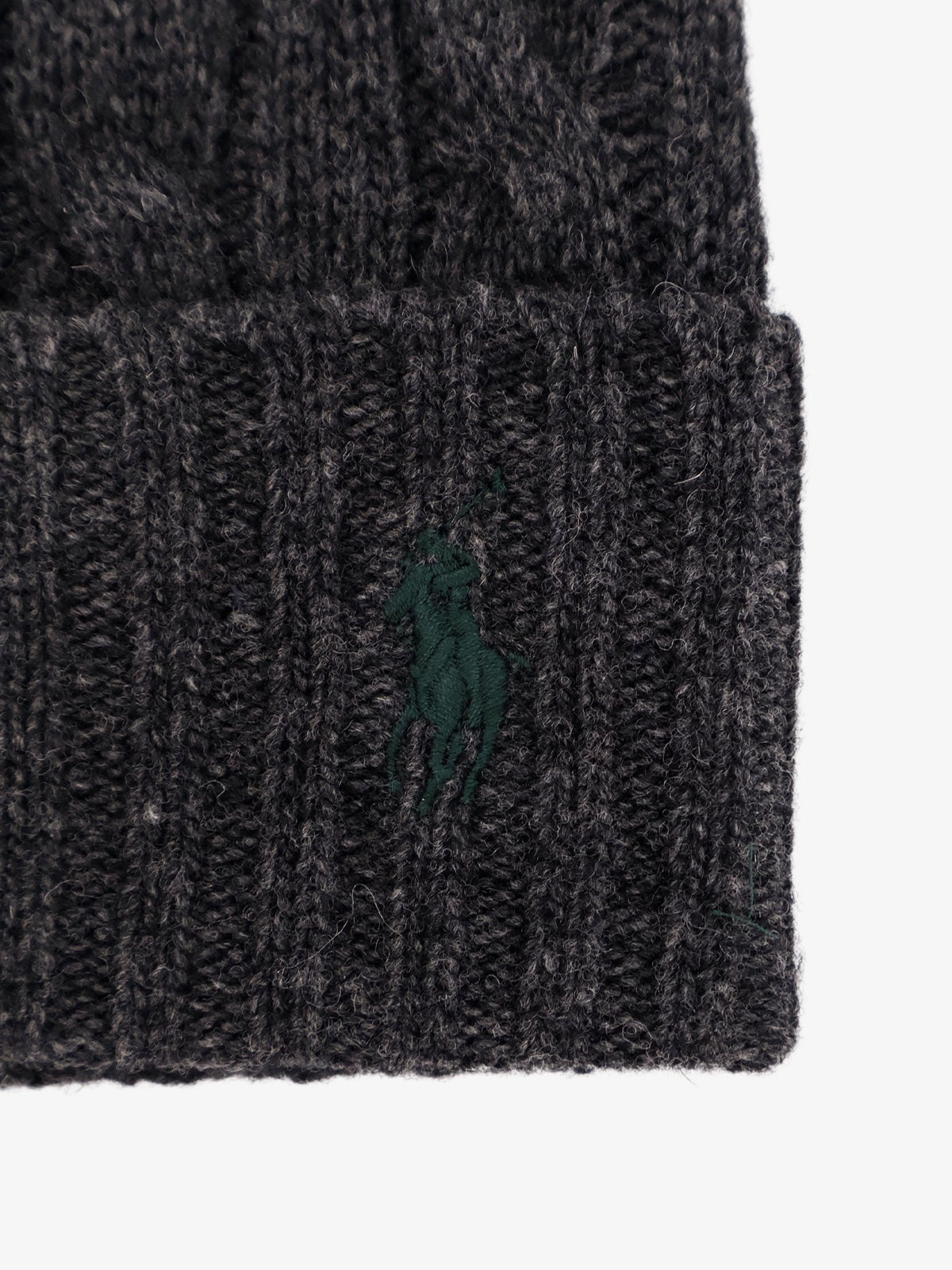 Polo Ralph Lauren Wool blend cable knit beanie hat - Barclay Grey Hthr