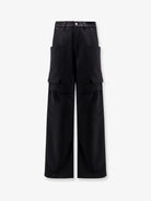Rick Owens Stefan Cargo virgin wool trousers - Nero