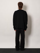 Rick Owens Fisherman Round Neck virgin wool sweater - Nero