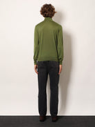 Saint Laurent Cashmere, wool and silk turtleneck sweater - Vert Olive
