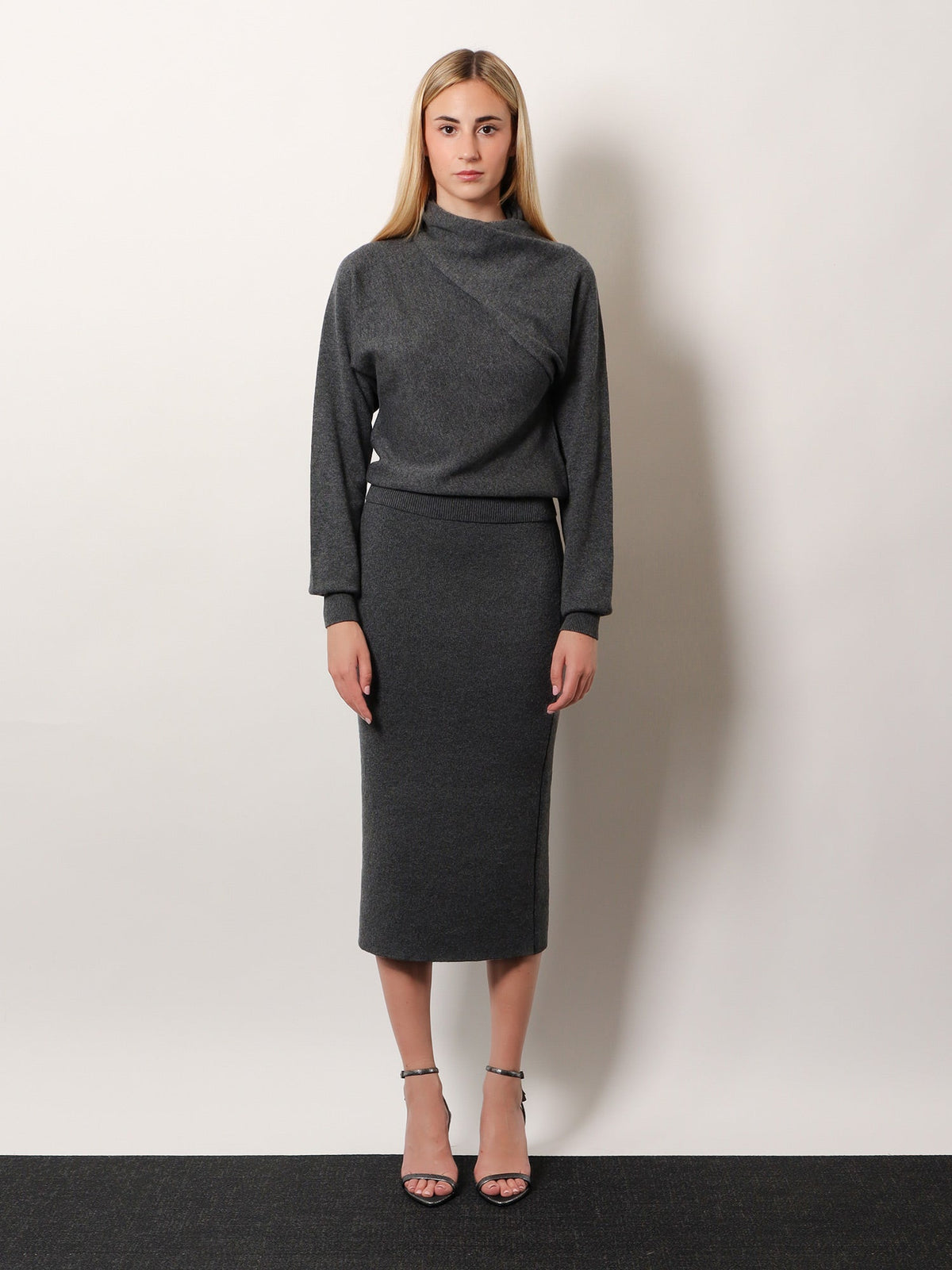 Tom Ford Cashmere and cotton turtleneck sweater - Dark Grey Melange
