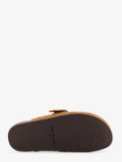 Tory Burch T Monogram Mellow jacquard suede Mule - Golden Brown/Silver