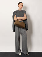 Toteme Viscose trousers - Mid Grey Melange