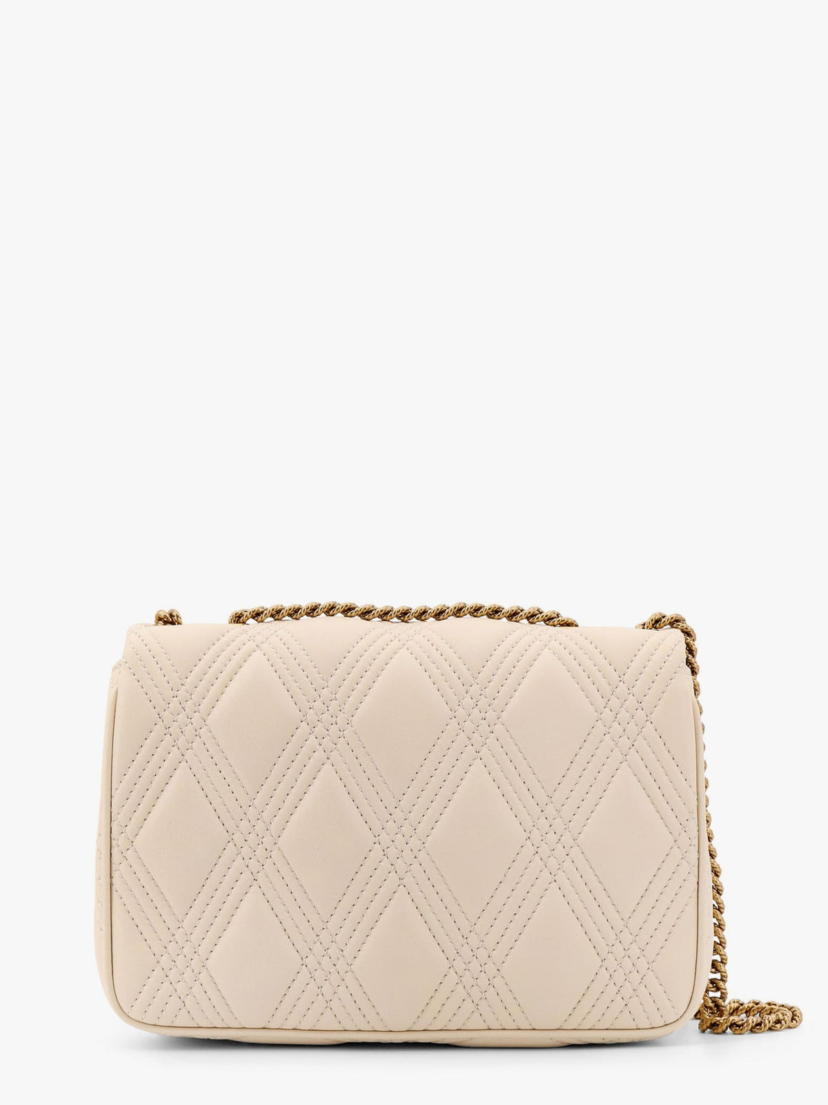 Valentino Garavani Valentino Garavani quiltie 67 leather medium shoulder bag with chain - Beige
