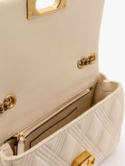Valentino Garavani Valentino Garavani quiltie 67 leather medium shoulder bag with chain - Beige