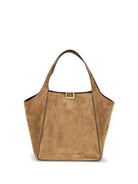 Brunello Cucinelli Small sartorial suede Bucket Bag - Caramello
