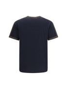 Valentino Embroidered logo cotton-jersey T-shirt - Dark Navy/Ebony