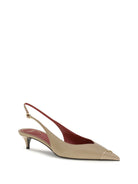 Valentino Garavani VLogo Signature kitten-heel slingback Pumps - Camel