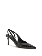 Ferragamo Crocodile-effect leather Slingback Pumps - Black