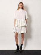 Alaïa Peplum virgin wool sweater - Blanc