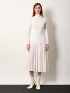 Alaïa Long wool dress - Blanc