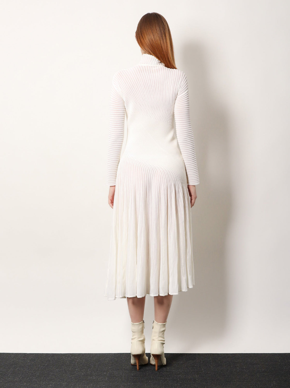 Alaïa Long wool dress - Blanc