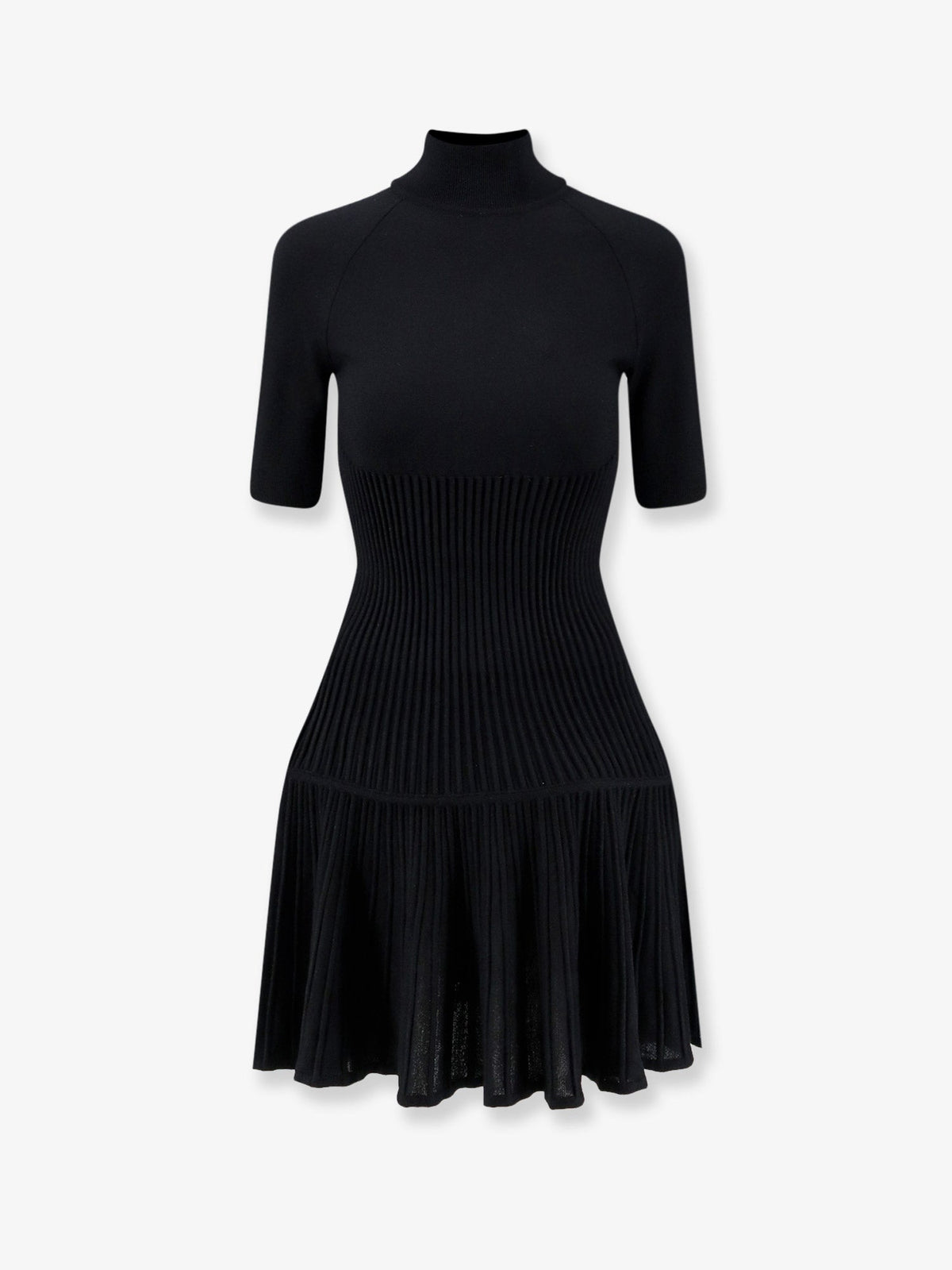 Alaïa Crinoline wool blend short dress - Noir Alaia
