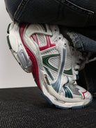 Balenciaga Runner low-top mesh sneakers - Wht/Dk Green/Blu/Pnk