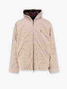 Balenciaga Cotton blend jacket with embroidered logo on the front - Light Beige