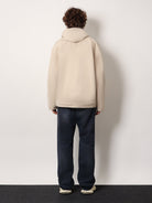 Balenciaga Cotton blend jacket with embroidered logo on the front - Light Beige