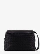 Bottega Veneta Andiamo leather shoulder bag with Intrecciato pattern - Black-Nero Opaco
