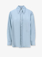 Bottega Veneta Parachute viscose and silk blend shirt - Bluegravel