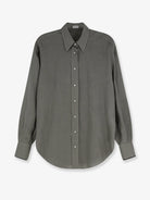 Brunello Cucinelli Linen shirt with Monili detail - Kaki