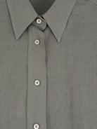 Brunello Cucinelli Linen shirt with Monili detail - Kaki