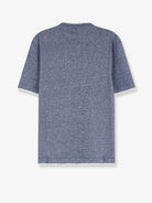 Brunello Cucinelli Linen and cotton blend T-shirt - New Denim Off White