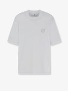 Brunello Cucinelli Technical fabric T-shirt with front logo patch - Bianco