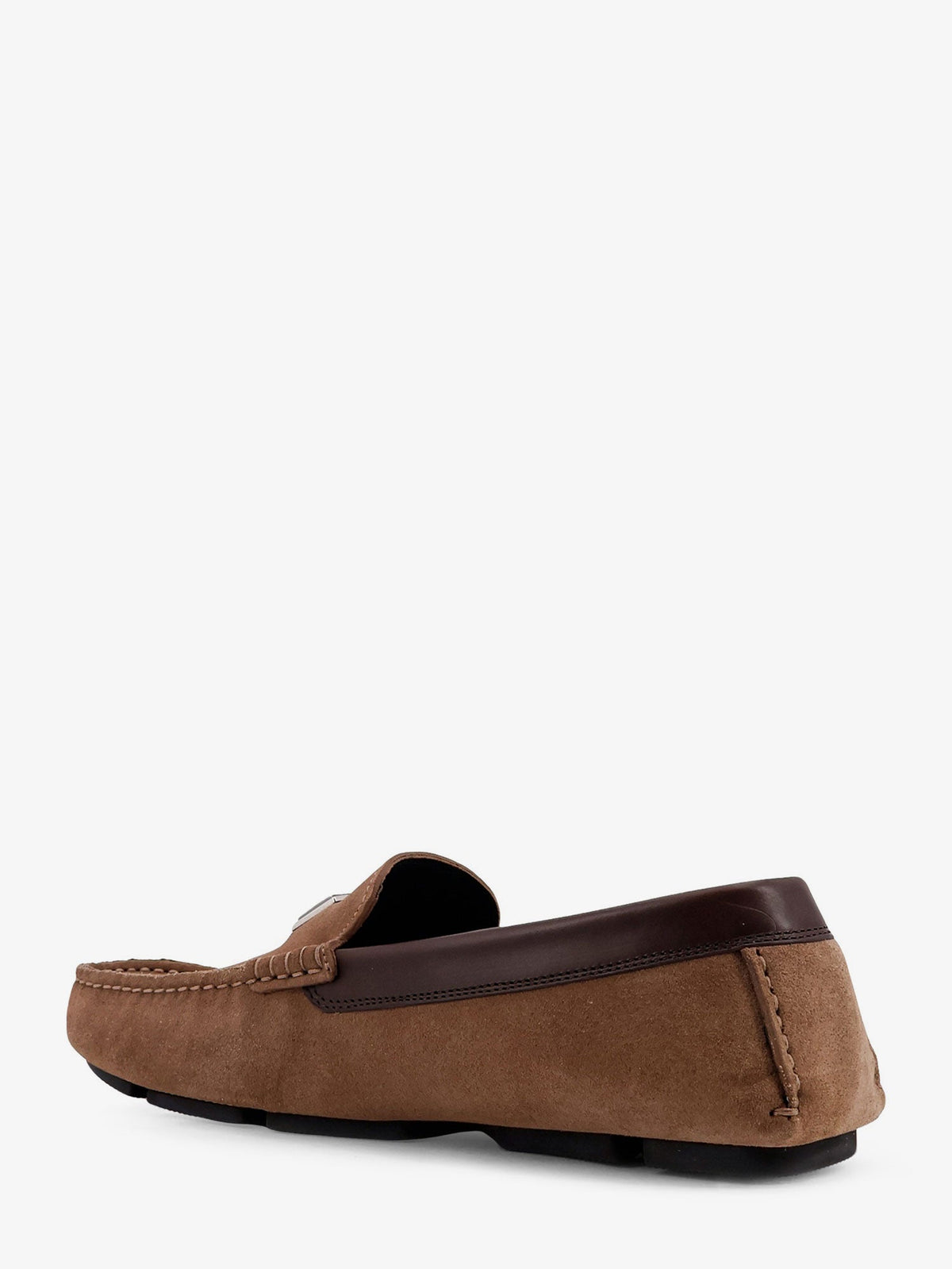 Dolce & Gabbana Suede loafer with leather inserts - Nocciola Moro