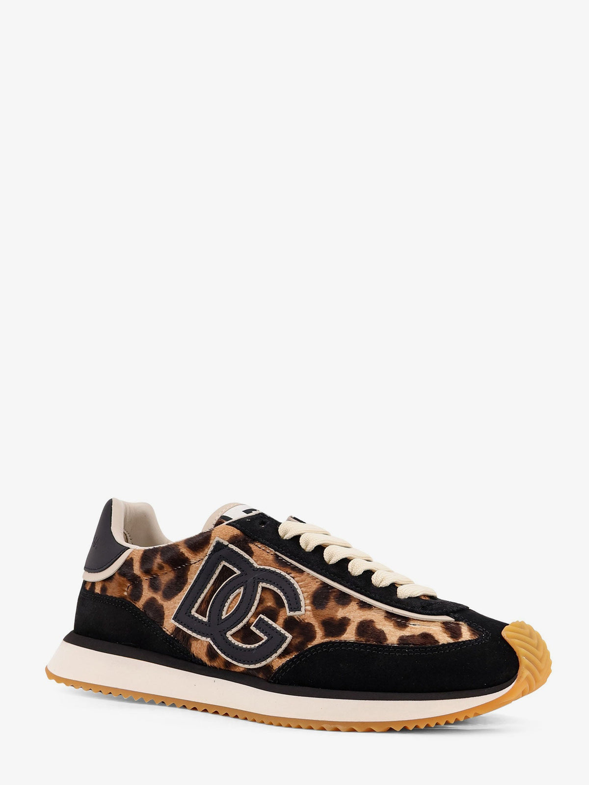 Dolce & Gabbana Suede sneakers with animal print - Leonero
