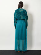 Dries Van Noten Scarlett silk skirt - Petrol