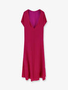 Dries Van Noten Diria silk dress - Fuchsia